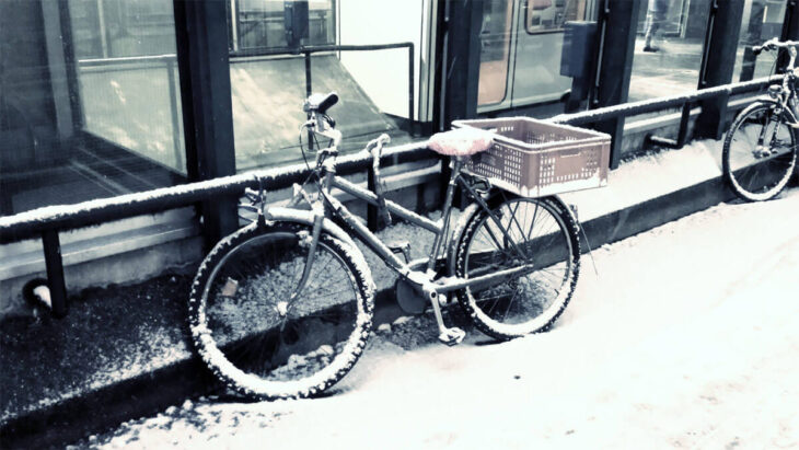 Fahrrad im Winter