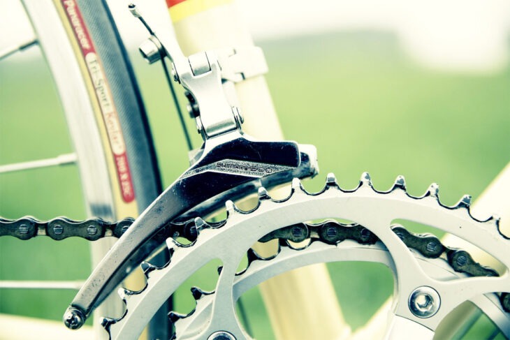 Rennrad Gangschaltung im Detail